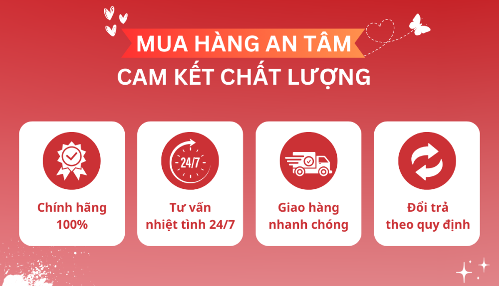 Cam kết chất lượng sản phẩm chính hãng