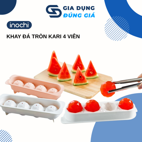 Khay Đá INOCHI Nhựa Dẻo Nguyên Sinh Kháng Khuẩn Ag+ Dùng Làm Đá Rau Câu 4 5 10 12 21 84 Viên, Có Nắp Đậy Khử Mùi Dễ Lấy