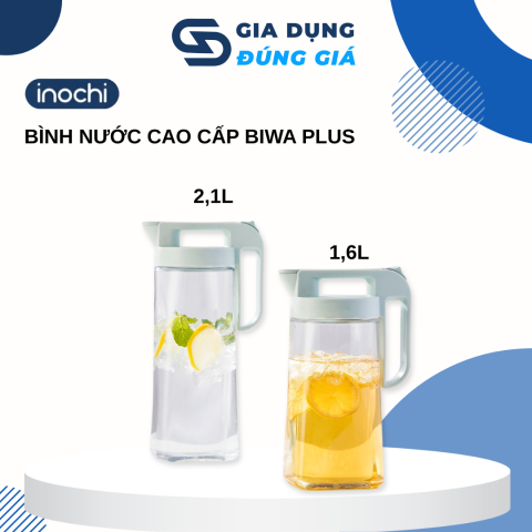 Bình Nước BIWA INOCHI Nhựa Nguyên Sinh Cao Cấp 1.2-2.1L Chống Rò Rỉ Chịu Nhiệt Tốt Không Mùi Dễ Vệ Sinh An Toàn Tiện Lợi