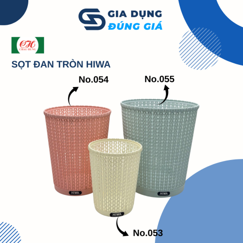 Sọt Đan Tròn Đa Năng HIWA Nhựa Cao Cấp Đựng Mỹ Phẩm Quần Áo Đồ Chơi 3 Size Nhỏ Trung Lớn, Tay Cầm Chắc Chắn Chịu Lực Tốt