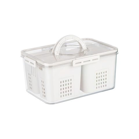 Hộp thực phẩm chữ nhật quai xách 3 ngăn