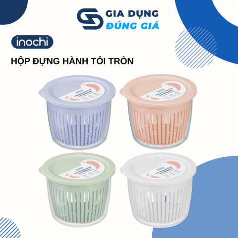 Hộp Đựng Hành Tỏi Ớt INOCHI Nhựa PP Nắp Vặn Kín Có Rổ Lưới Dùng Bảo Quản Gia Vị Kích Thước Nhỏ Gọn Ngăn Mùi Chống Ẩm Mốc