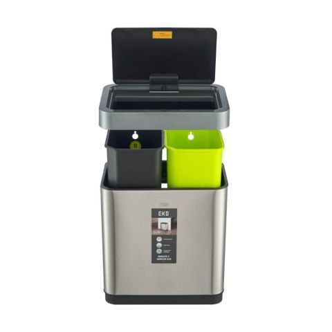 Thùng rác cảm ứng 2 ngăn Hiro Mirage 10L+10L