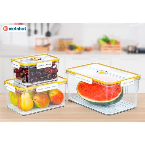 Hộp thực phẩm chữ nhật bộ 3