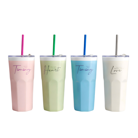Ly giữ nhiệt ống hút 600ml