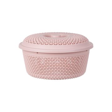 Rổ nắp tròn chấm bi Hokori