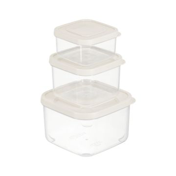 Bộ 3 hộp thực phẩm vuông Hokkaido-750-1500-2500ML