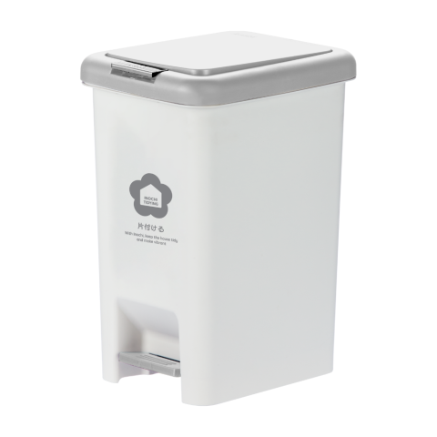 Thùng rác đạp chữ nhật Hiro 15L (kèm ruột)