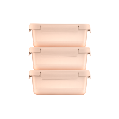 Bộ 3 hộp thực phẩm nắp gài Hokkaido