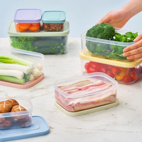 Bộ 7 hộp thực phẩm chữ nhật Hokkaido 500-750-1000-1500-2000-2500-3500ml