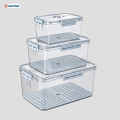 Hộp thực phẩm chữ nhật bộ 3