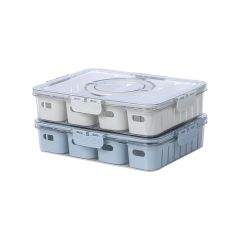 Hộp thực phẩm chữ nhật quai xách 4 ngăn 